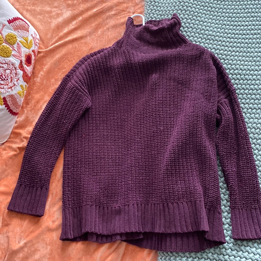 Purple Turtle Neck Sweater